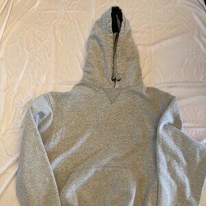 Champion Hoodie Mens M Gray Pullover Sweatshirt Embroidered Logo Fleece